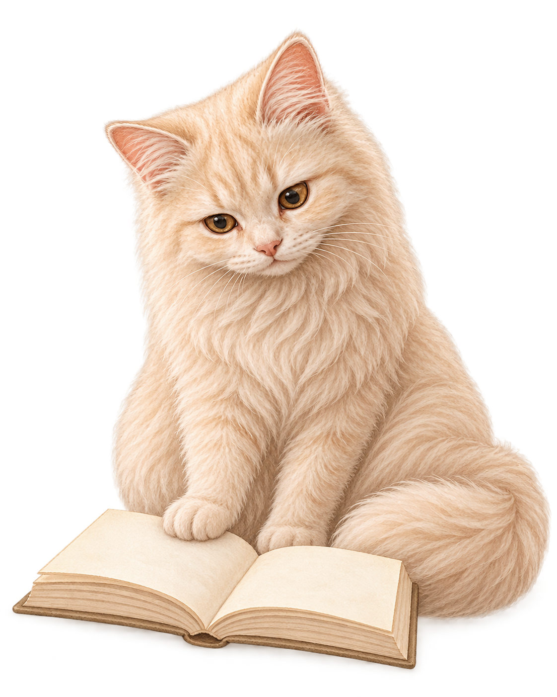 Сенсор сидит рядом с раскрытой книгой